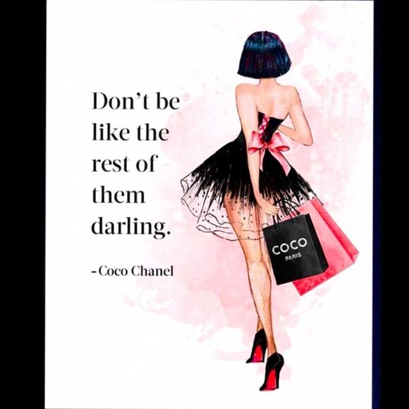 “Don’t be like the rest of them, darling!” Coco Chanel fashion print collection - Picture 1 of 2